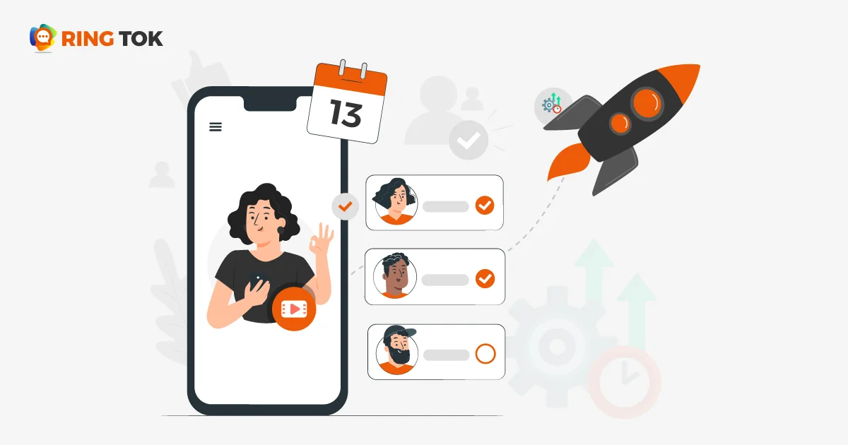 RingTok App Video call for remote teams helps in Boosting Productivity